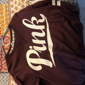 PINK varsity crew sweater